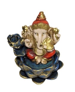 Incensário Cascata Ganesha Amarelo (10cm) 