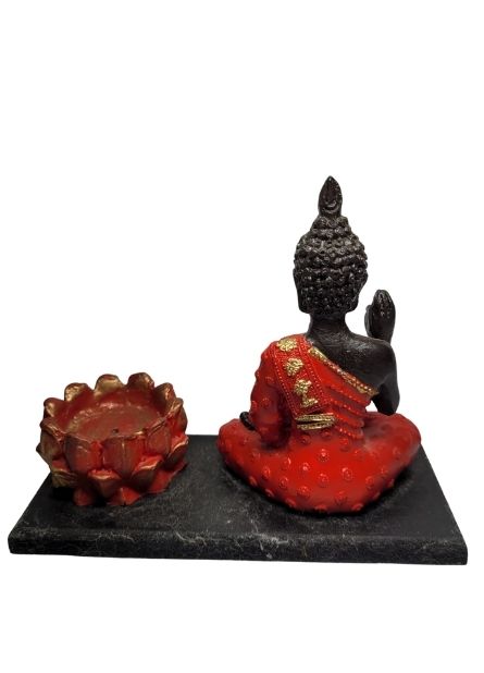 Incensário Buda Imperial (12cm) Vermelho