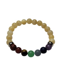 Pulseira 7 Chakras - Pedra Citrino