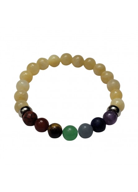 Pulseira 7 Chakras - Pedra Citrino