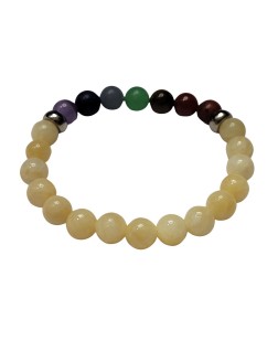 Pulseira 7 Chakras - Pedra Citrino