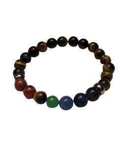 Pulseira 7 Chakras - Pedra Olho de Tigre