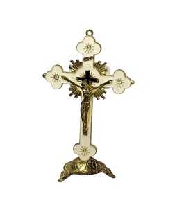 Crucifíxo em Metal (14cm) Branco