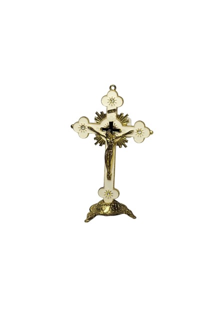 Crucifíxo em Metal (14cm) Branco