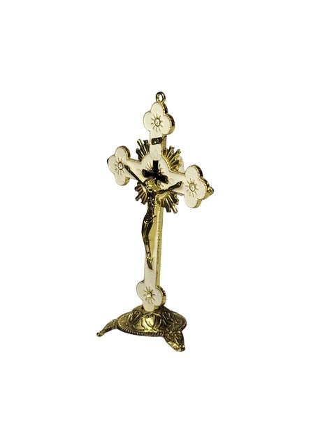 Crucifíxo em Metal (14cm) Branco