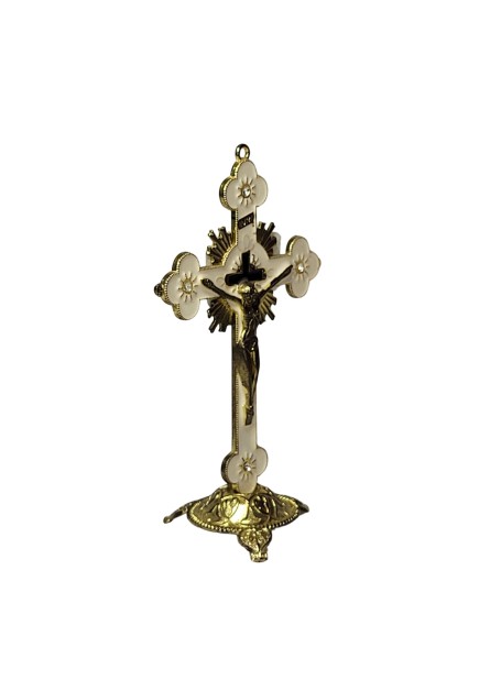 Crucifíxo em Metal (14cm) Branco