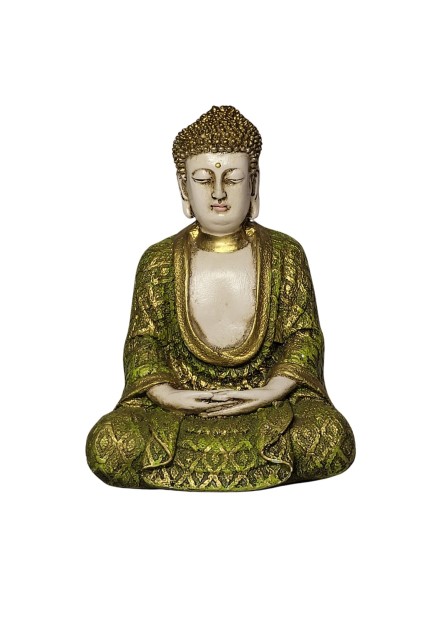 Buda Meditando (24cm) Verde