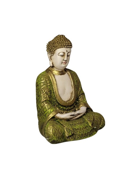 Buda Meditando (24cm) Verde