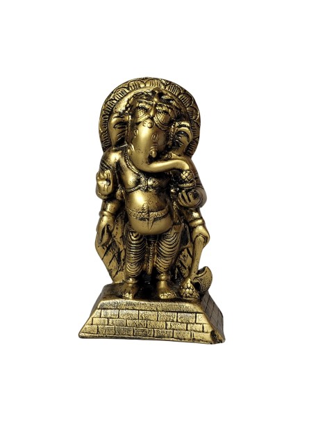 Ganesha Dourada em Pé  (20cm)