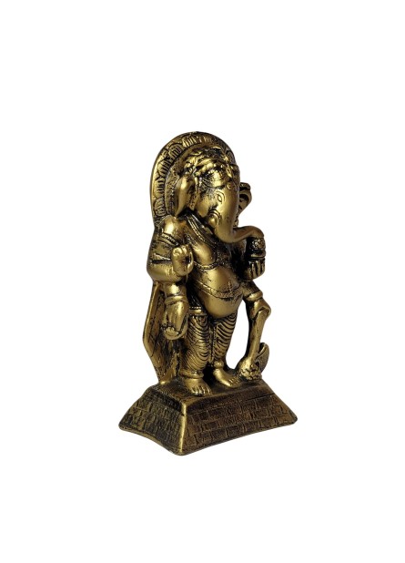 Ganesha Dourada em Pé  (20cm)