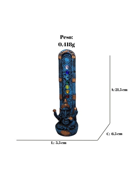 Incensário Ganesha 7 Chakras - Vertical
