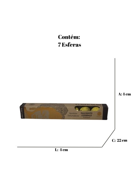 Incenso Bombita - Defumação - Palo Santo e Sândalo (7 Unid.)