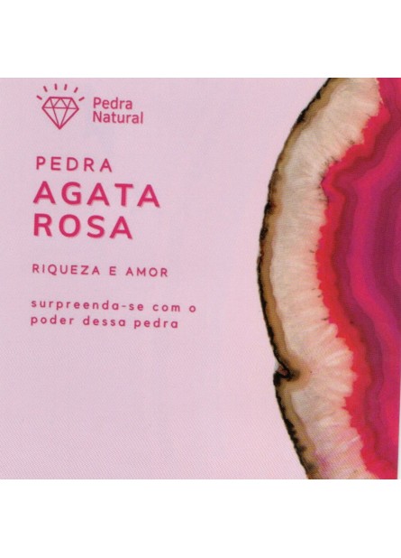 Kit de Colar + Pulseira - Agata Rosa