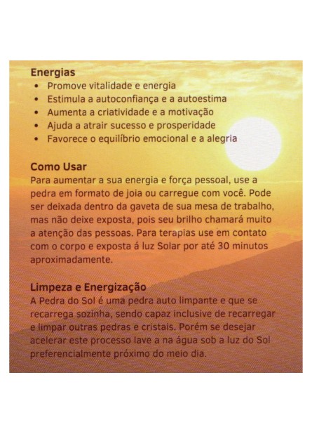 Kit de Colar + Pulseira - Pedra do Sol