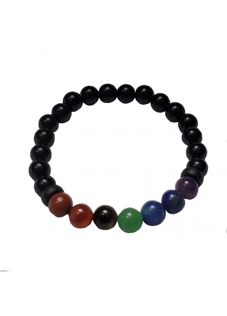 Pulseira 7 Chakras - Pedra Onix