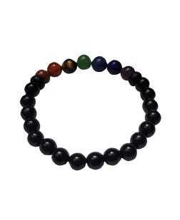 Pulseira 7 Chakras - Pedra Onix