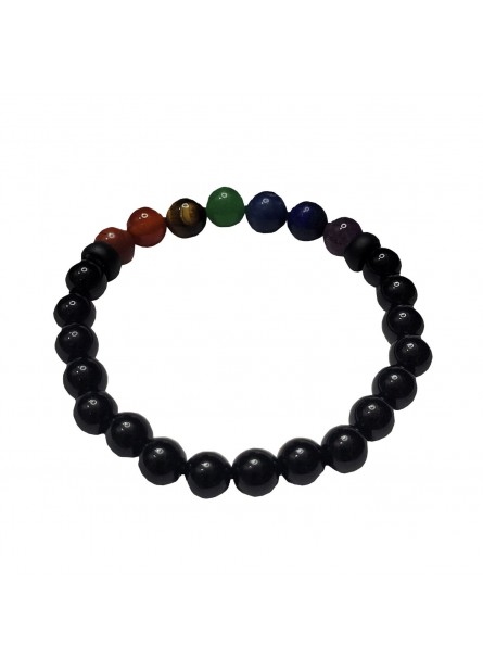 Pulseira 7 Chakras - Pedra Onix