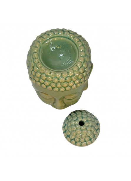 Rechaud Porcelana Cabeça de Buda (Verde)