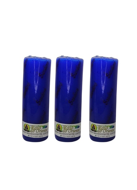 Pacote com 3 Velas Votivas Azul Escuro (260g cada)