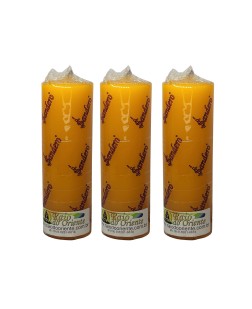 Pacote com 3 Velas Votivas Laranja (260g cada)