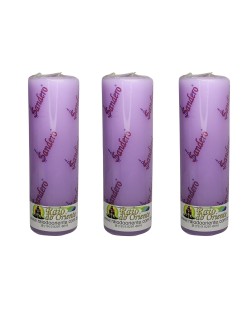 Pacote com 3 Velas Votivas Lilás (260g cada)