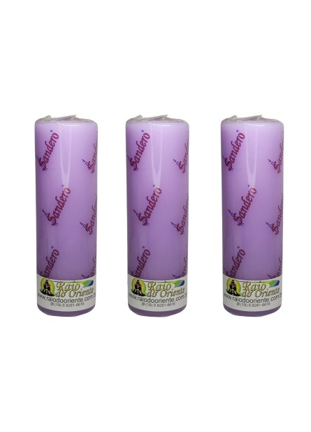 Pacote com 3 Velas Votivas Lilás (260g cada)