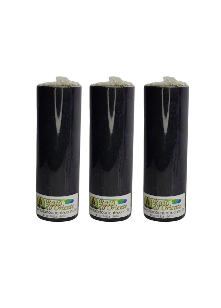 Pacote com 3 Velas Votivas Preta (260g cada)