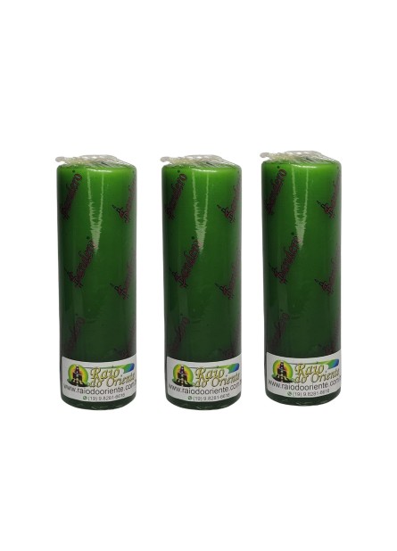 Pacote com 3 Velas Votivas Verde (260g cada)