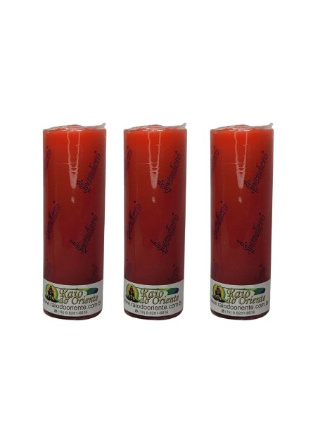 Pacote com 3 Velas Votivas Vermelha (260g cada)