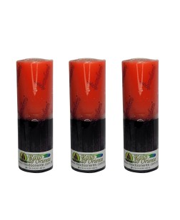 Pacote com 3 Velas Votivas Vermelha e Preta (260g cada)