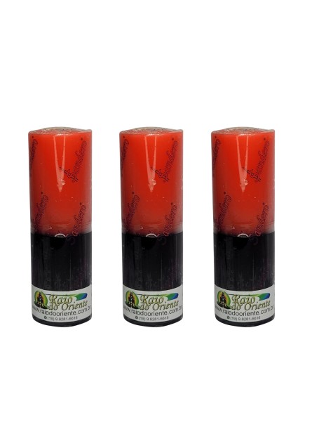 Pacote com 3 Velas Votivas Vermelha e Preta (260g cada)