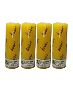 Pacote com 4 Velas Votivas Amarelas (260g cada)