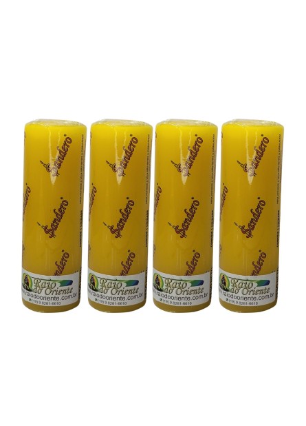 Pacote com 4 Velas Votivas Amarelas (260g cada)