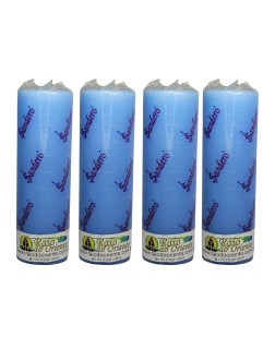 Pacote com 4 Velas Votivas Azul Claro (260g cada)