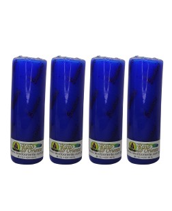 Pacote com 4 Velas Votivas Azul Escuro (260g cada)