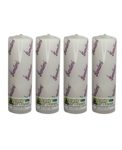 Pacote com 4 Velas Votivas Branca (260g cada)