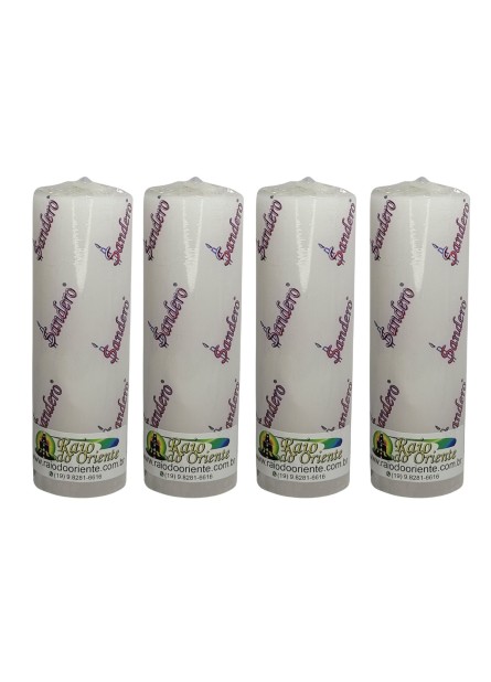 Pacote com 4 Velas Votivas Branca (260g cada)