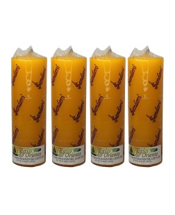 Pacote com 4 Velas Votivas Laranja (260g cada)