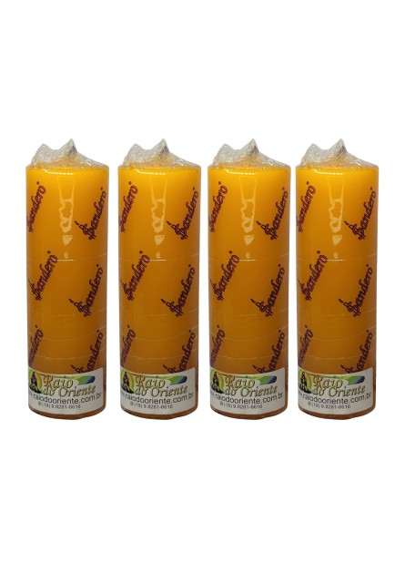 Pacote com 4 Velas Votivas Laranja (260g cada)