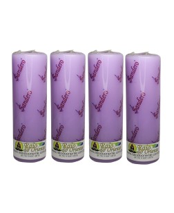 Pacote com 4 Velas Votivas Lilás (260g cada)