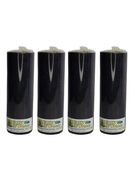 Pacote com 4 Velas Votivas Preta (260g cada)