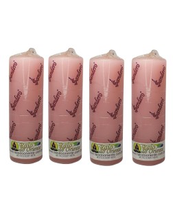 Pacote com 4 Velas Votivas Rosa (260g cada)