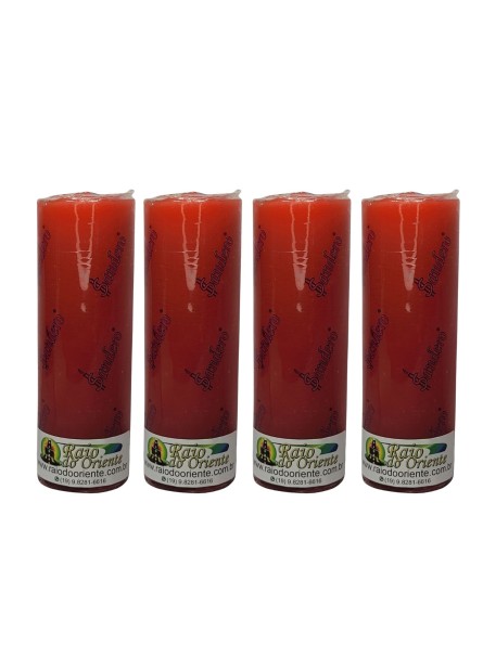 Pacote com 4 Velas Votivas Vermelha (260g cada)