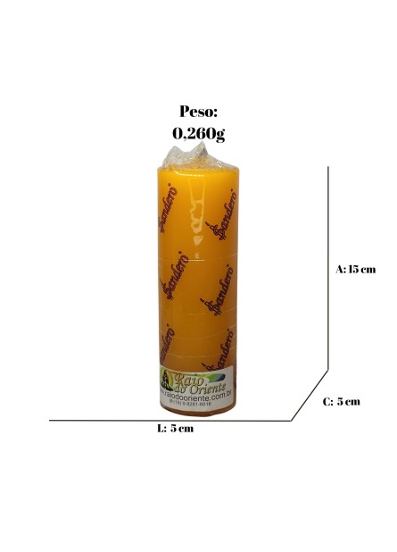 Vela Votiva Laranja de 7 Dias (260g)