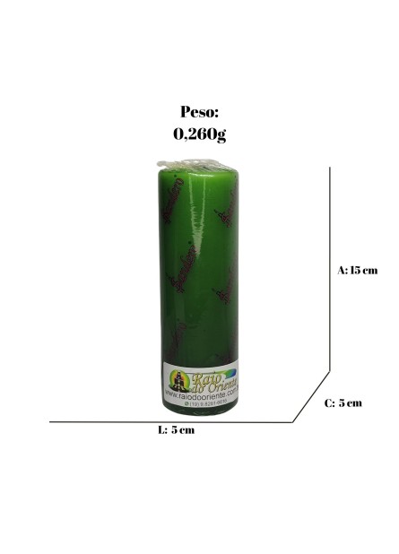 Vela Votiva Verde de 7 dias (260g)