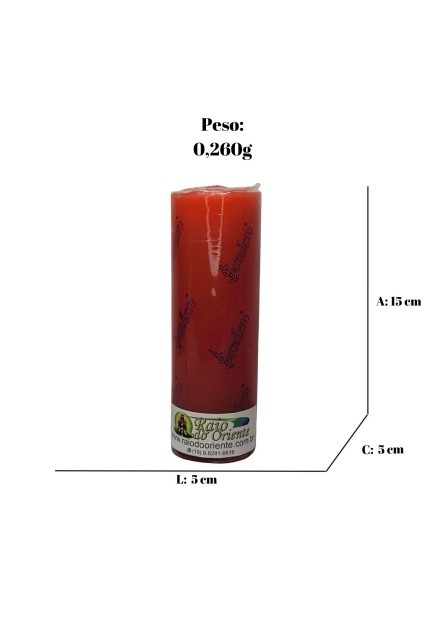 Vela Votiva Vermelha de 7 dias (260g)